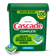 Cascade Complete Dishwasher Detergent Pods, Fresh Scent, 100 Count