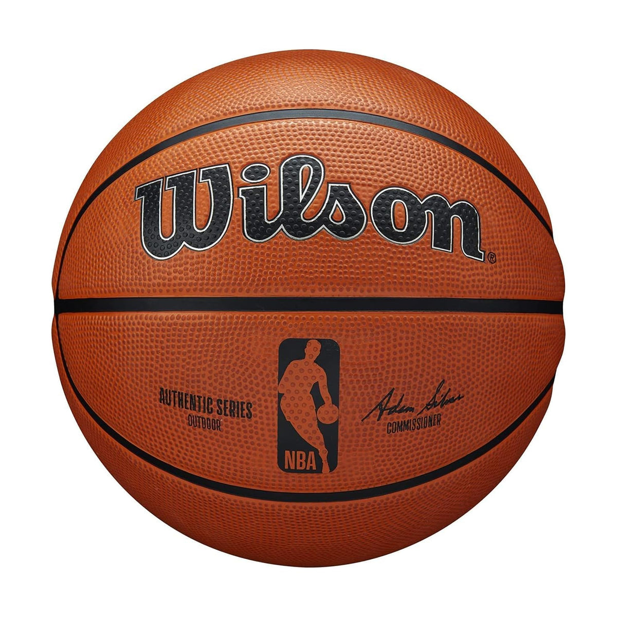 Wilson NBA Authentic Outdoor Basketball, Size 7, 29.5 in, Brown