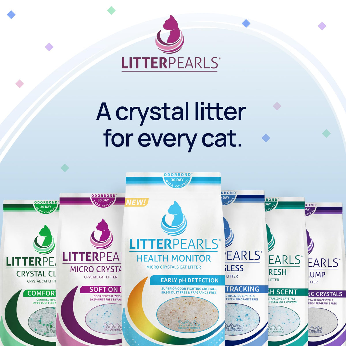 Litter Pearls Micro Crystals Unscented Crystal Cat Litter, 7 lb, LPMC7