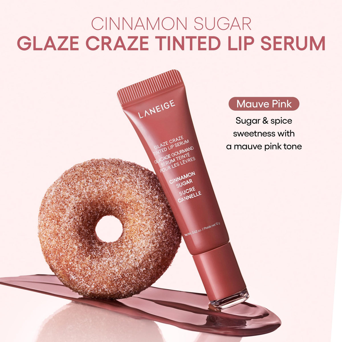 LANEIGE Glaze Craze Tinted Lip Serum, Cinnamon Sugar