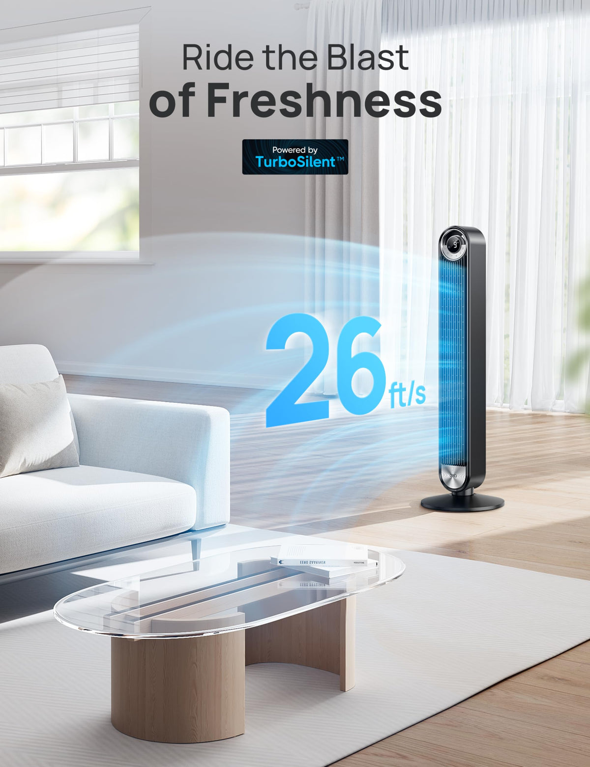 DREO Smart Tower Fan for Bedroom
