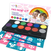 Maydear Water-Based Face Painting Kit for Kids, 12 Colors, Matte