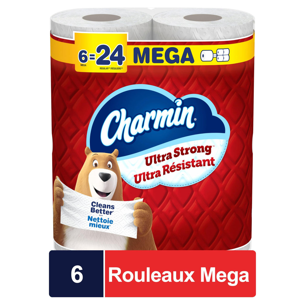 Charmin Ultra Strong Toilet Paper, 18 Mega Rolls = 72 Regular Rolls