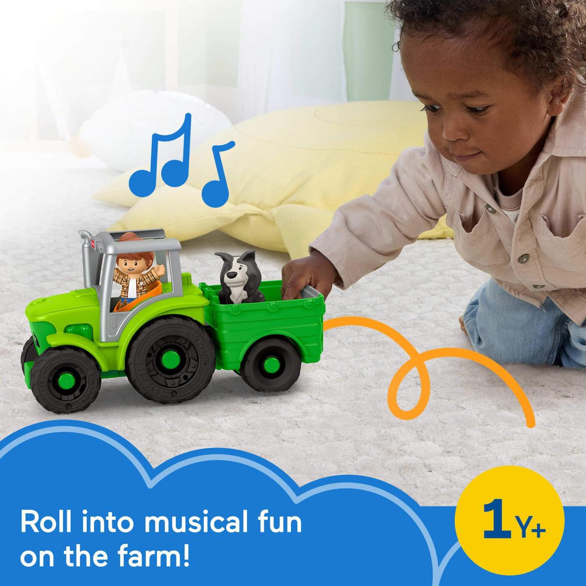 Fisher-Price Little People Push and Play Tractor