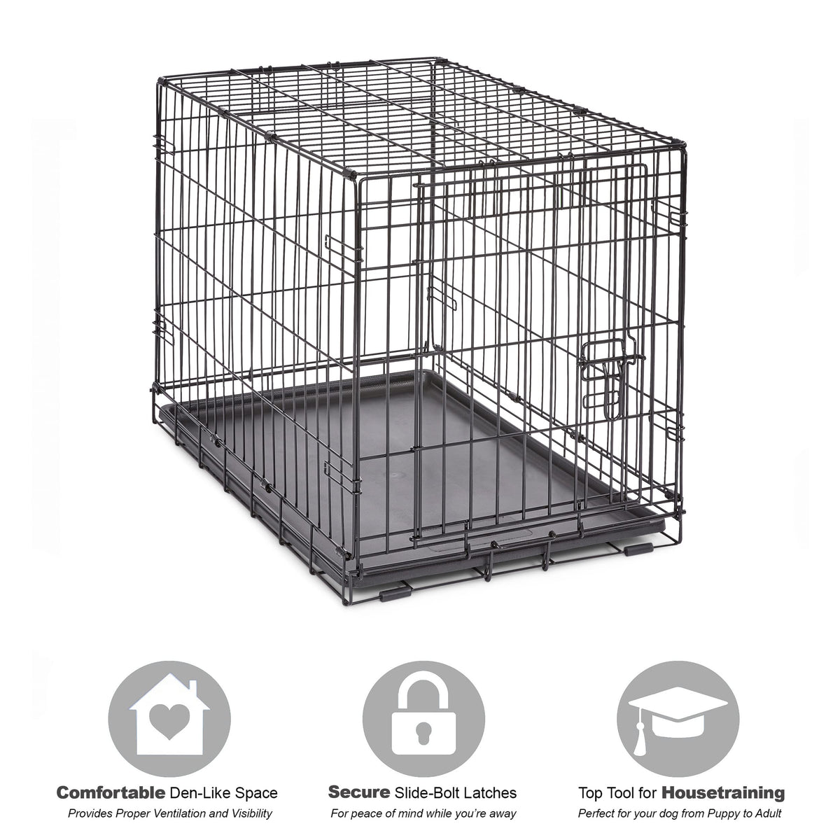 MidWest Homes for Pets 30-Inch New World Folding Dog Crate, 21-40 lbs