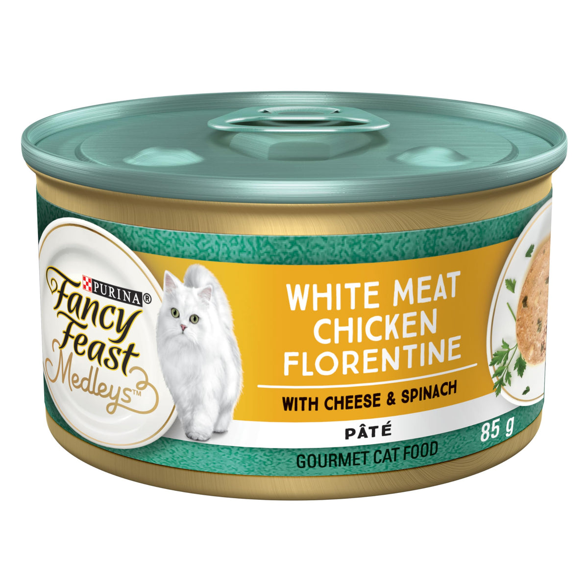Fancy Feast Medleys Chicken Florentine Pâté Cat Food, 85g (24 Pack)