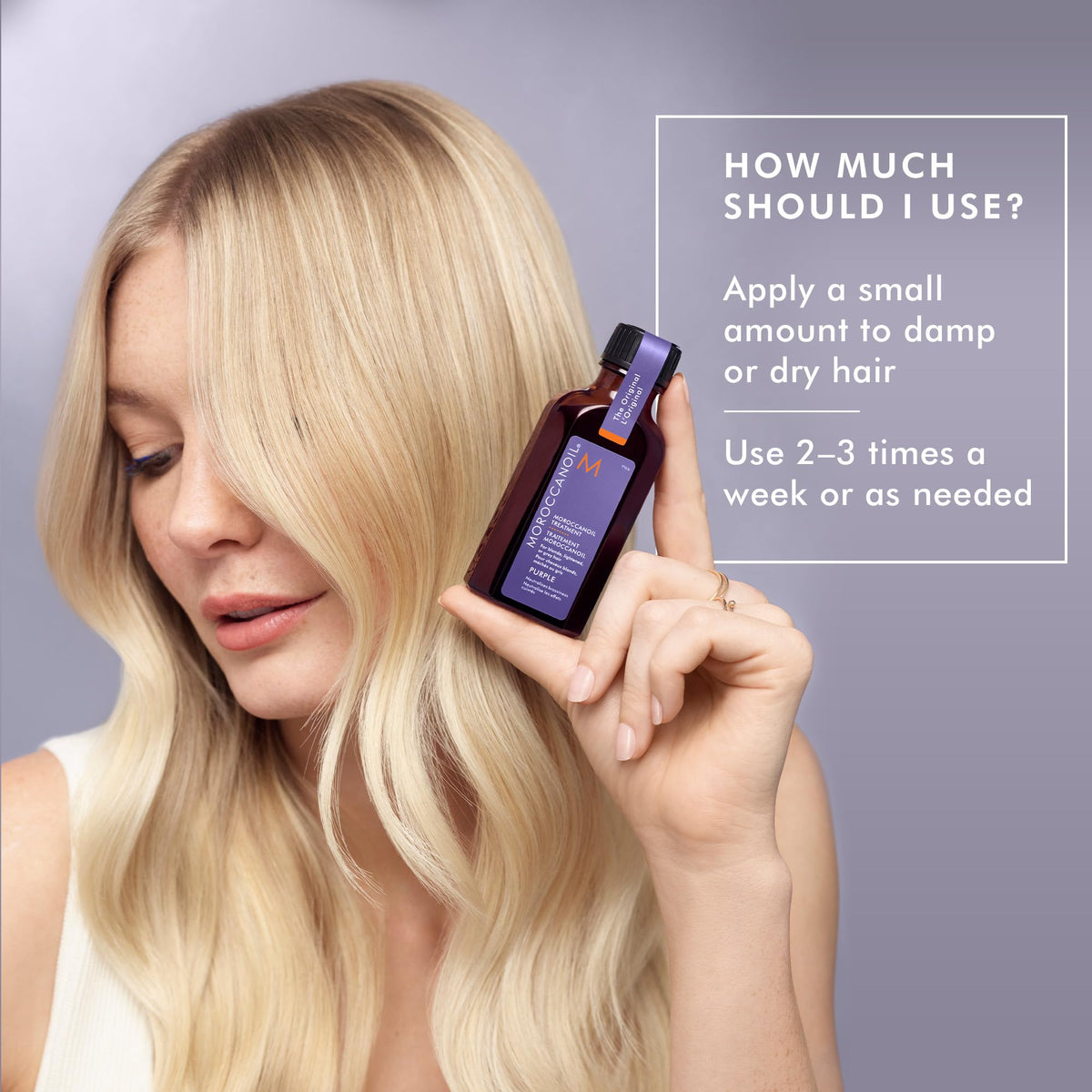 Moroccanoil Treatment Purple Hair Oil for Blonde Hair, 1.7 Fl Oz