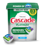 Cascade Platinum Dishwasher Pods, Fresh Scent, 83 Count