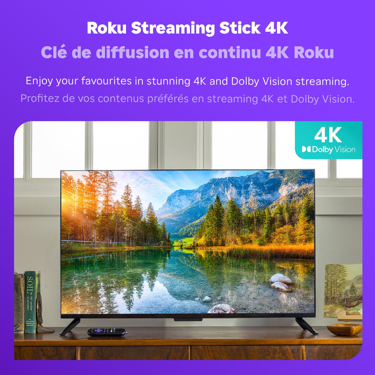 Roku Streaming Stick 4K 2022 with Voice Remote