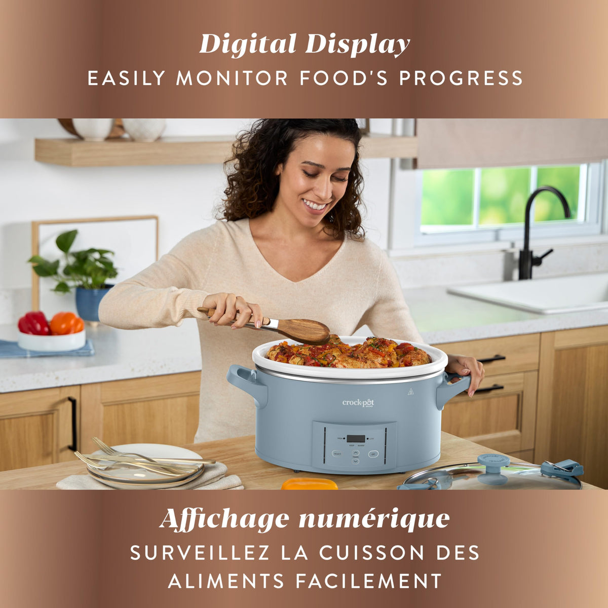 Crock-Pot Design Series 7-Quart Slow Cooker, Morning Haze Blue
