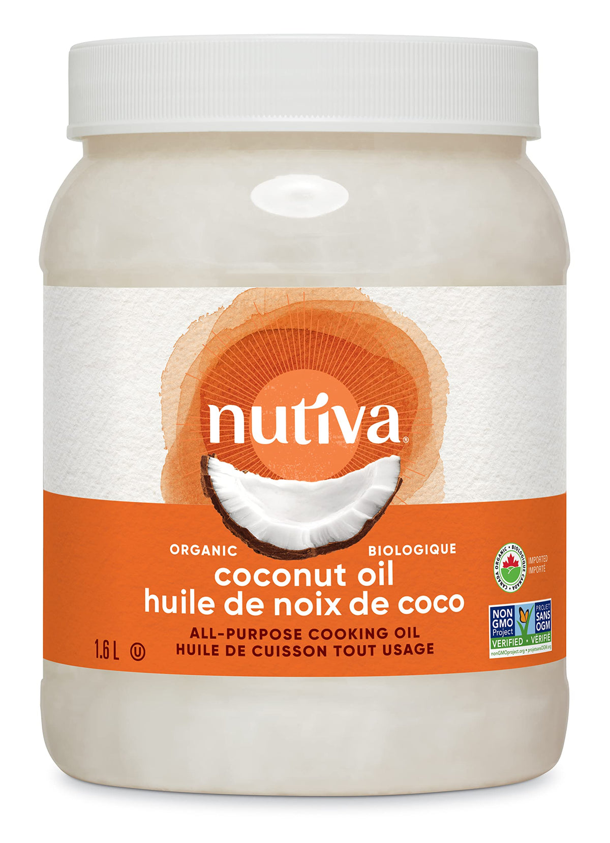 Nutiva Organic Steam-Refined Coconut Oil, 1.6L