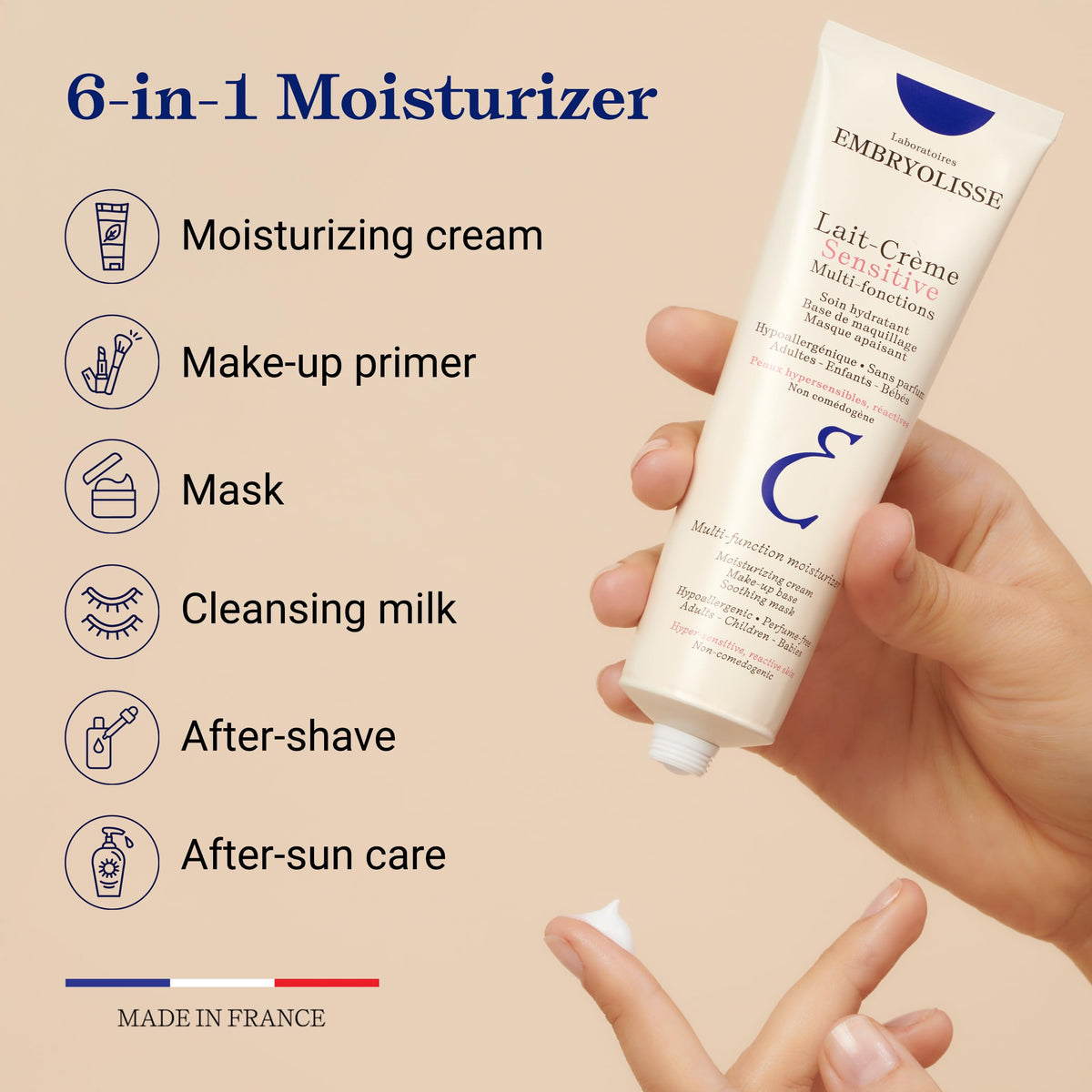 Embryolisse Lait-Crème Sensitive Moisturizer, Fragrance Free, 30 mL