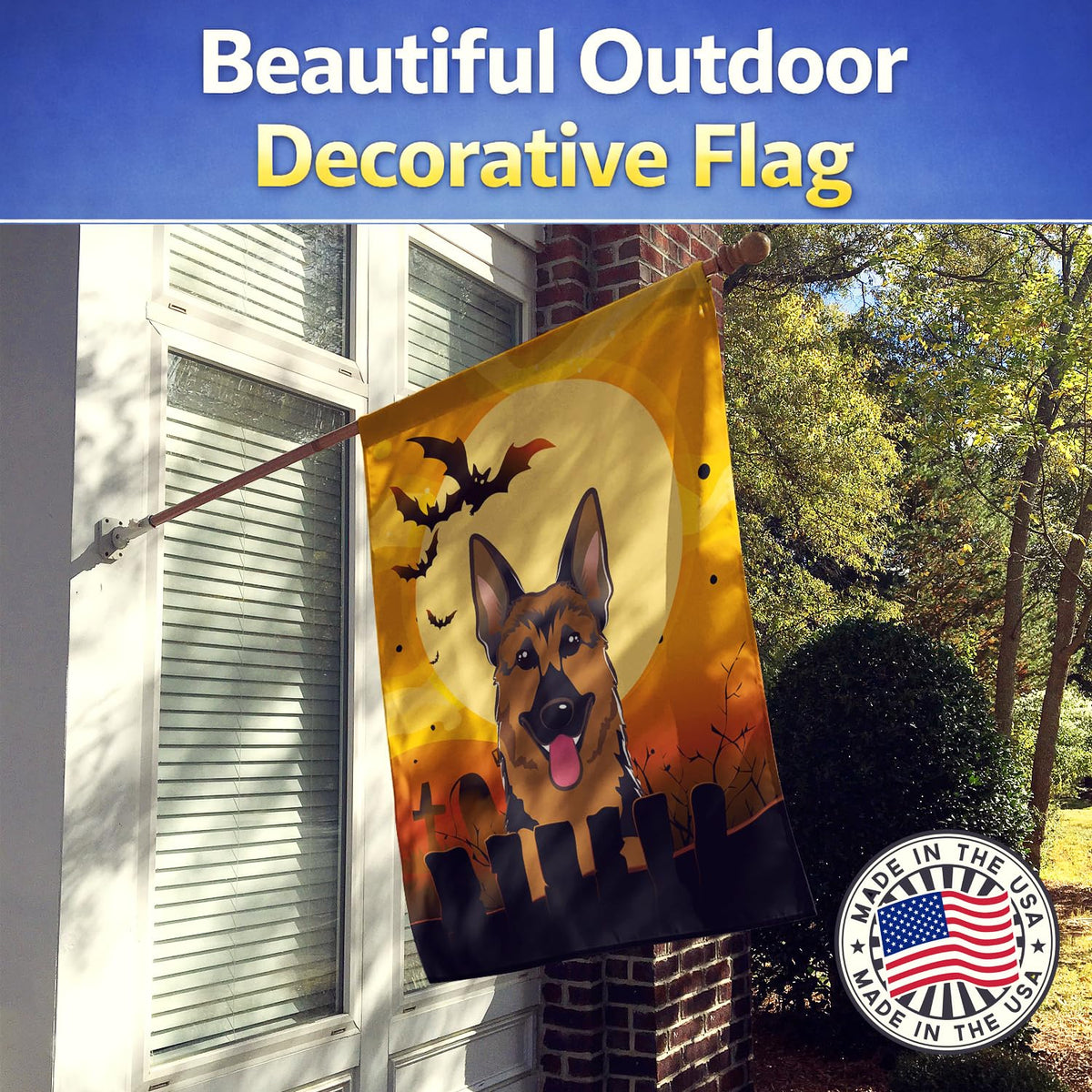 Caroline's Treasures BB1769CHF German Shepherd Flag, Large