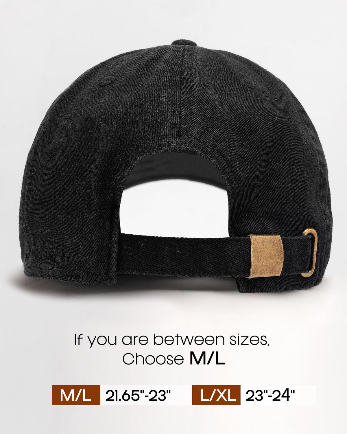 FURTALK Low Profile Cotton Baseball Cap, Black