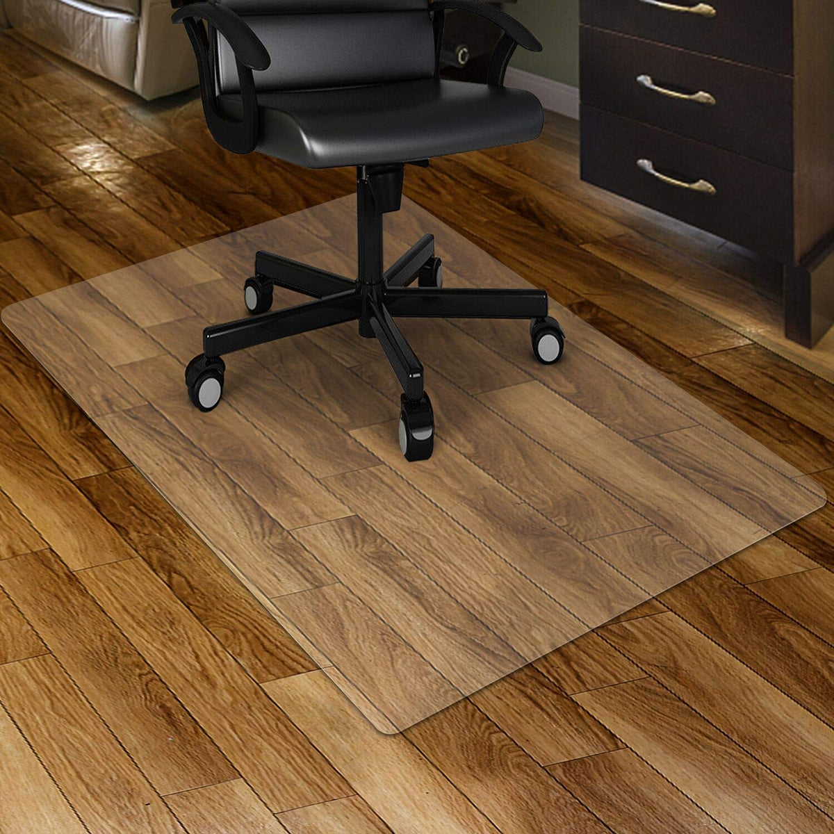 Kuyal Clear Chair Mat for Hard Floors, 36" x 48"