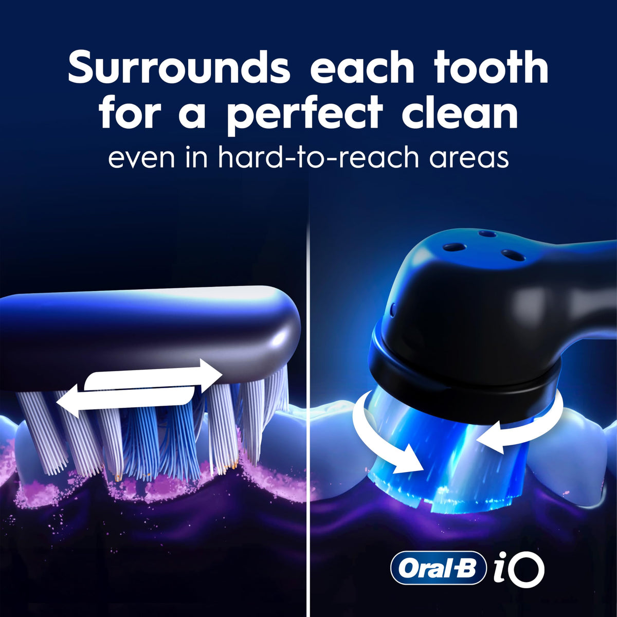 Oral-B iO Series 9 Electric Toothbrush, White Alabaster, 4 Brush Heads