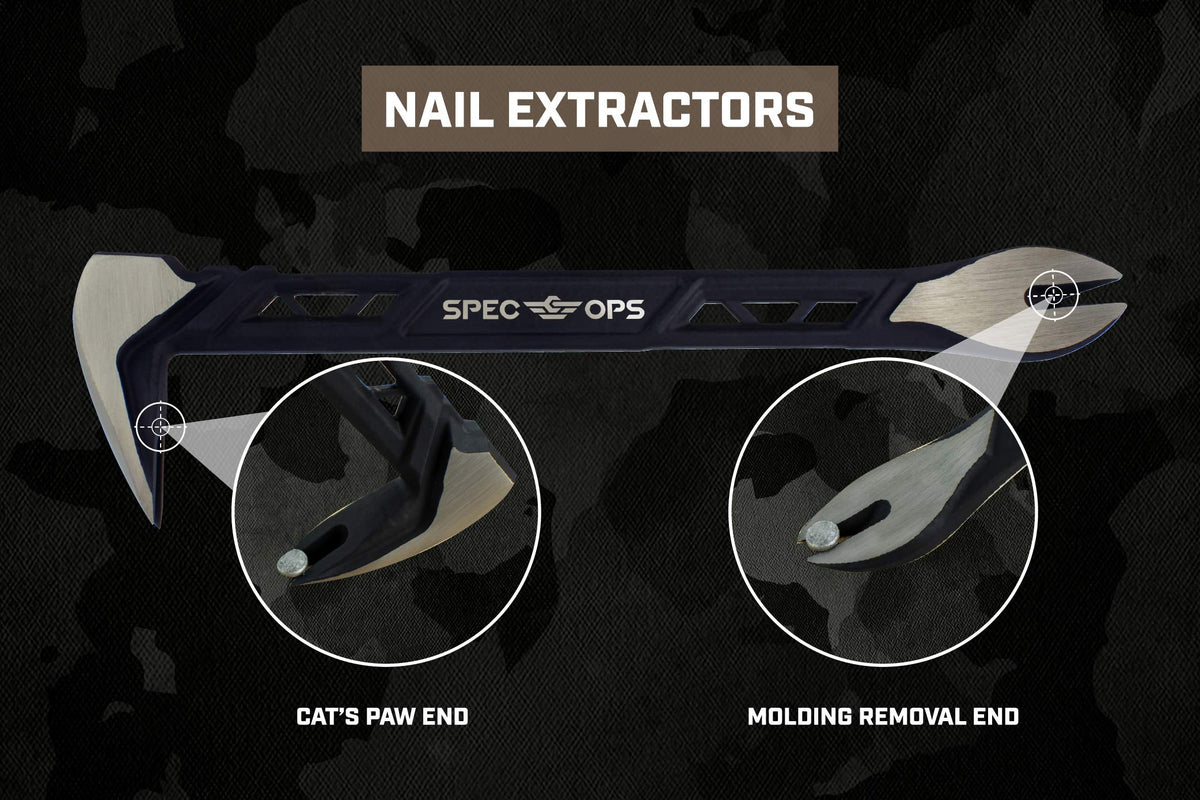 Spec Ops Tools 10 in Nail Puller Cat's Paw Pry Bar, High-Carbon Steel