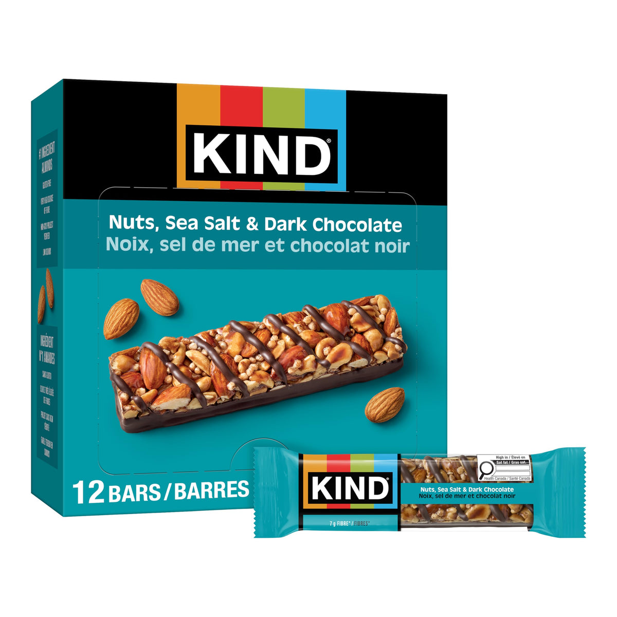 KIND Bars, Dark Chocolate Nuts & Sea Salt, 12 x 40 g