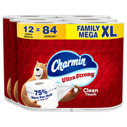 Charmin Ultra Strong Toilet Paper, 12 Family Mega XL Rolls