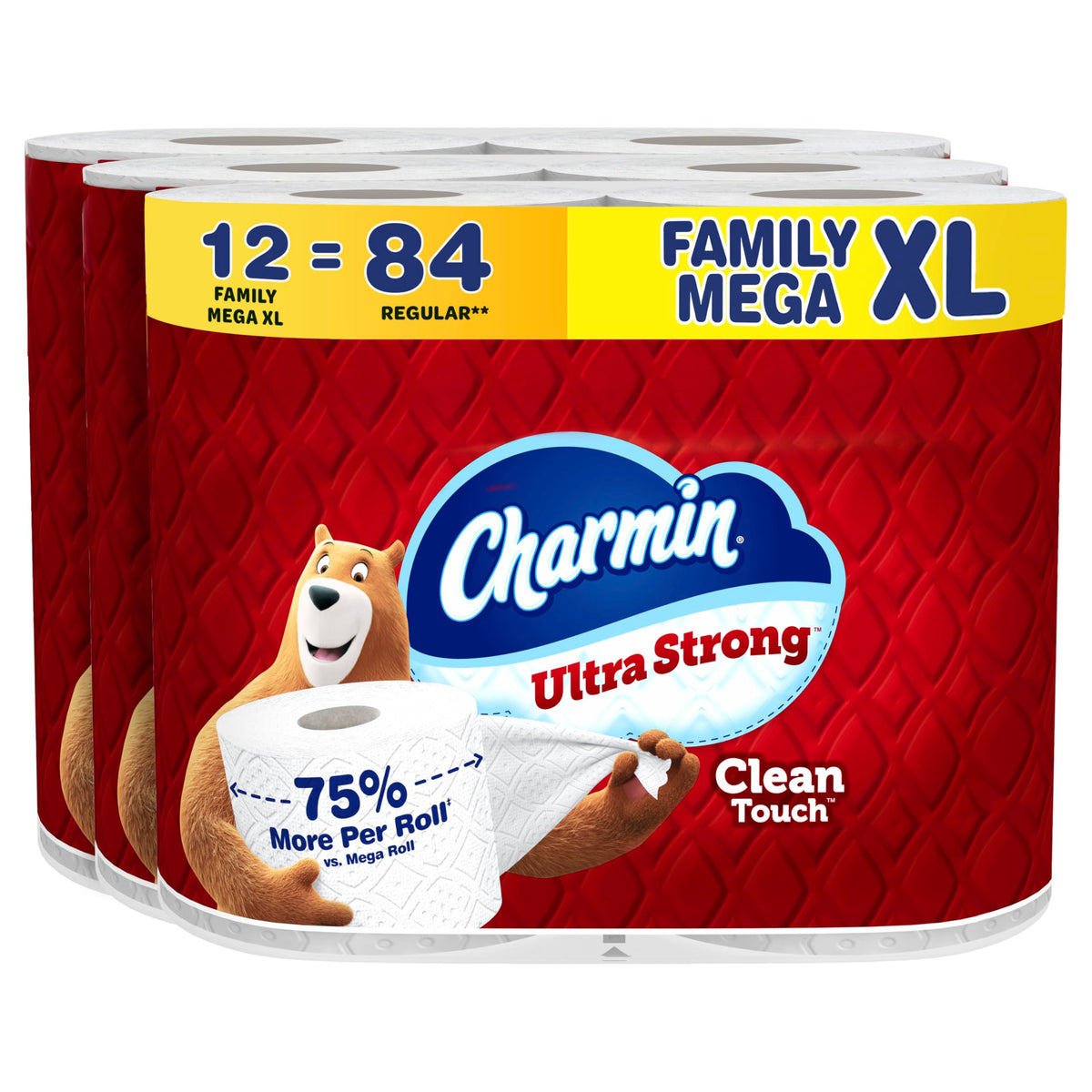 Charmin Ultra Strong Toilet Paper, 12 Family Mega XL Rolls
