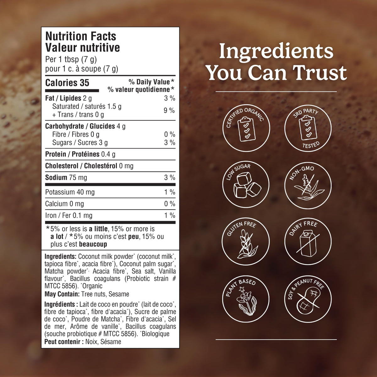 Organic Traditions Superfood Chocolate Latte Powder, 5.3oz
