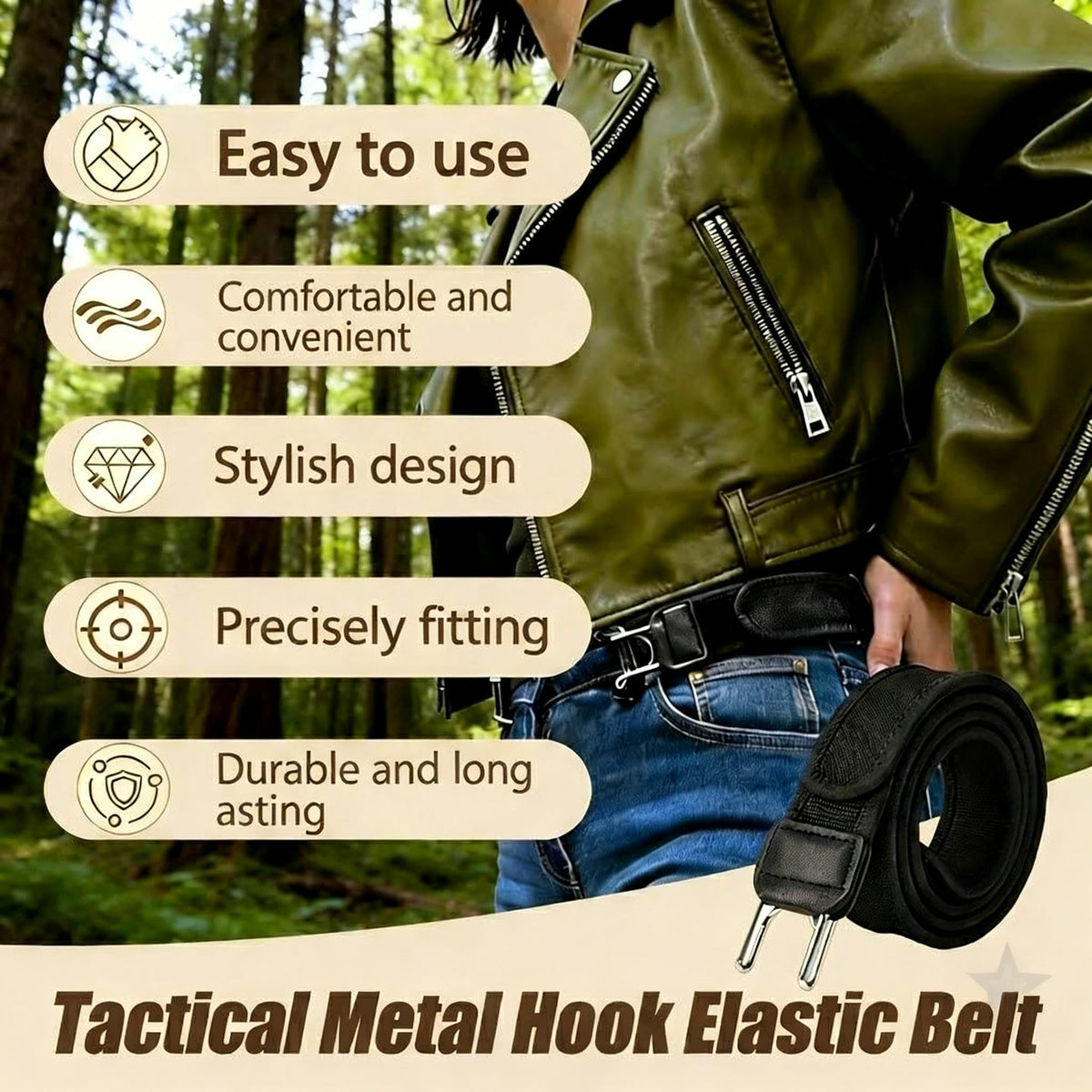 Buckleless Elastic Belt for Men and Women, 4PCS