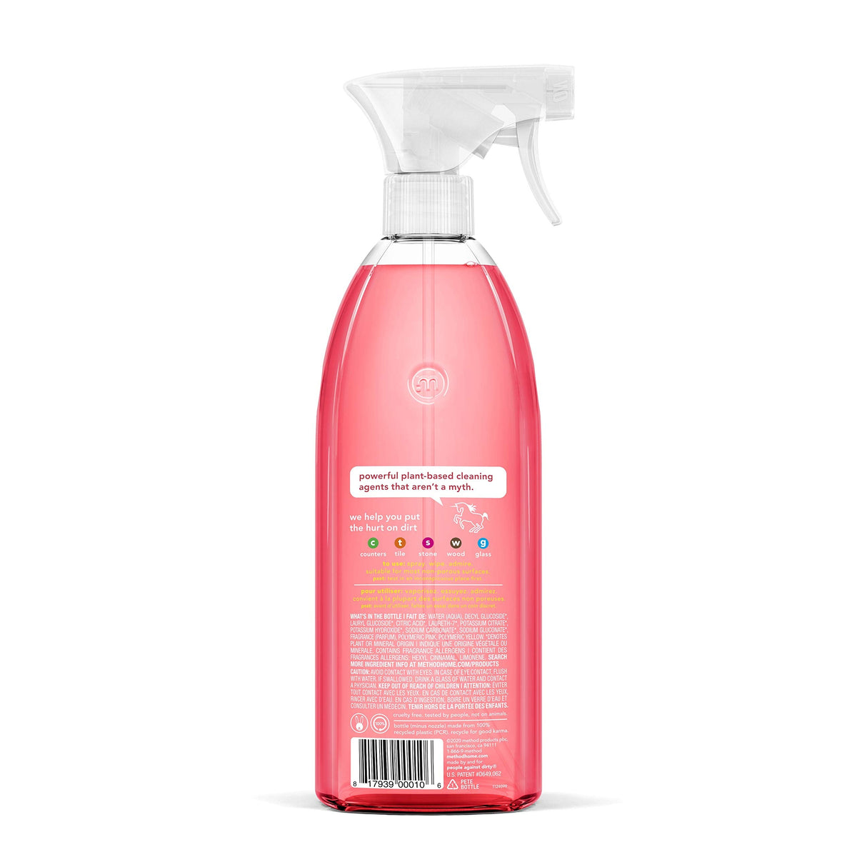 Method All-Purpose Cleaner Spray, Pink Grapefruit, 828mL, 8 Pack
