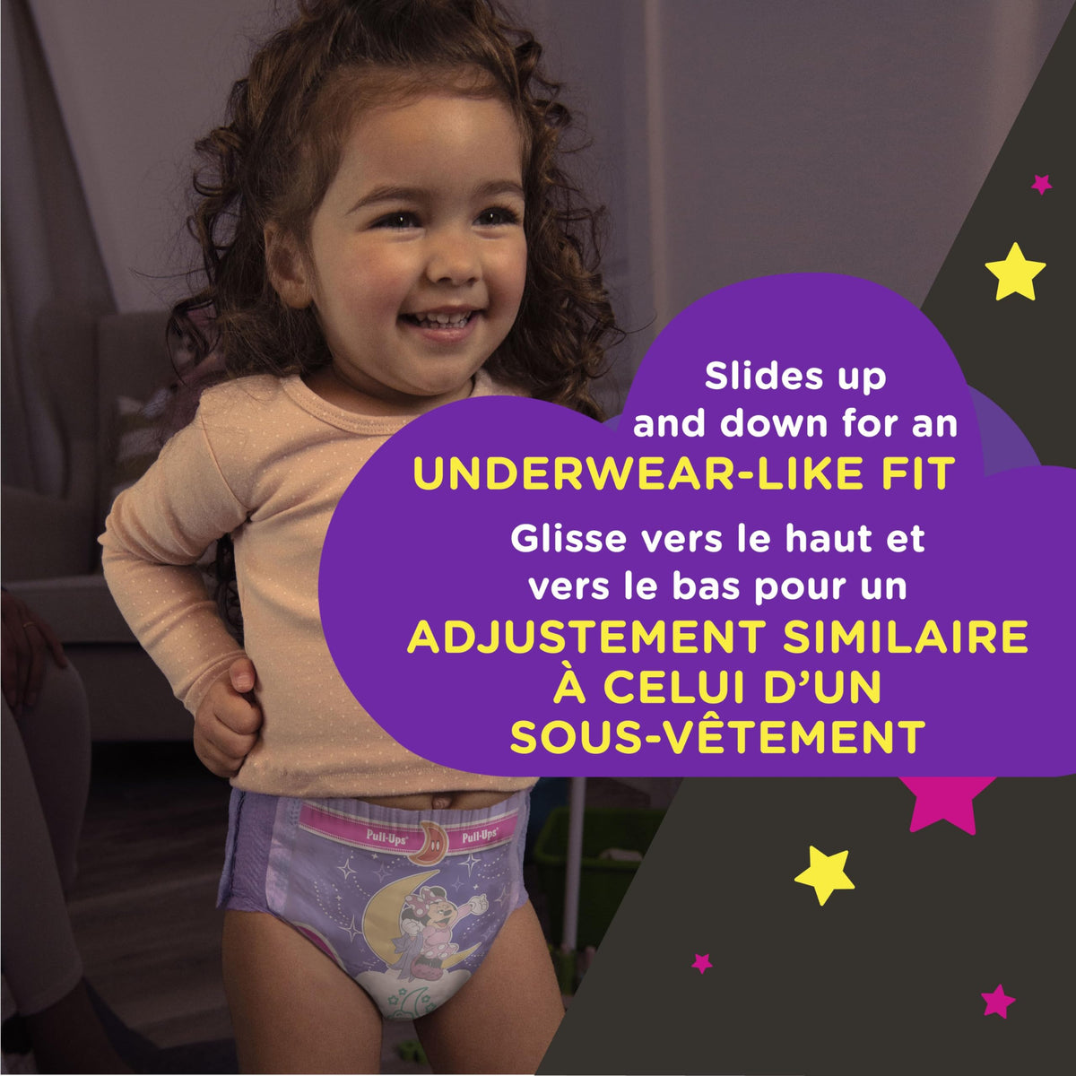 Pull-Ups Girls Night-Time Potty Training Underwear, 3T-4T, 60 Count