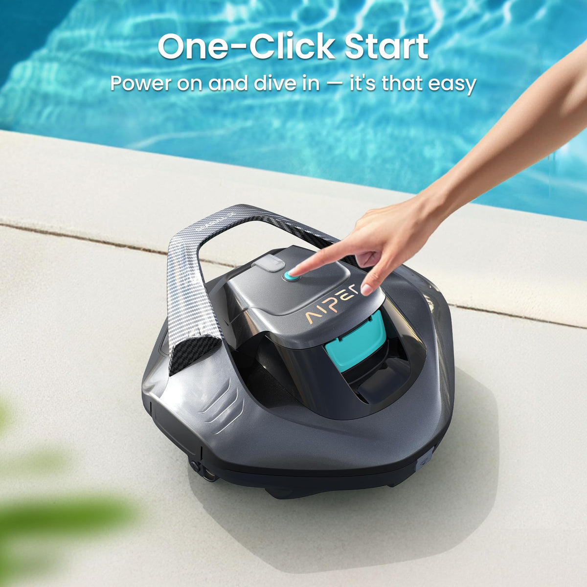 AIPER Seagull SE Cordless Robotic Pool Cleaner, Grey
