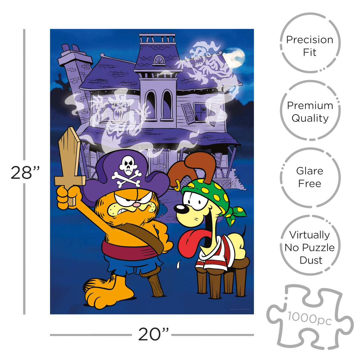Aquarius Garfield Halloween Jigsaw Puzzle, 1000 Piece, 20x28 Inches