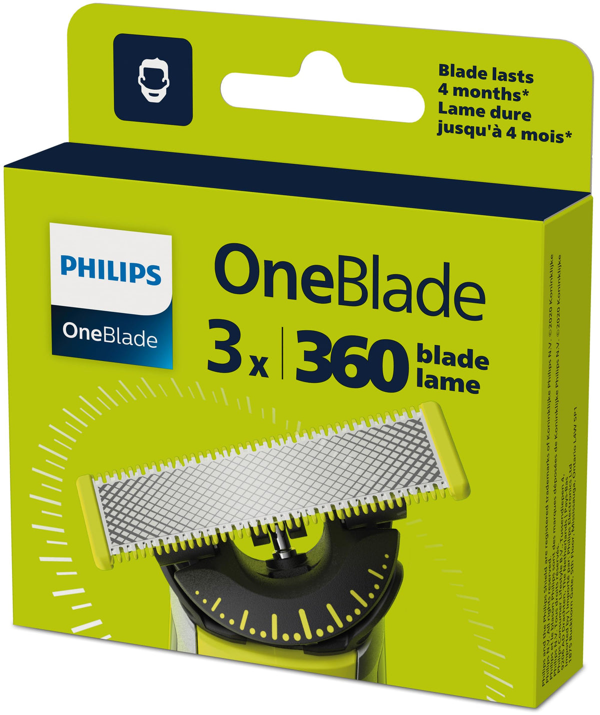 Philips OneBlade 360 Flex Replacement Blades QP430/50, 3-Pack
