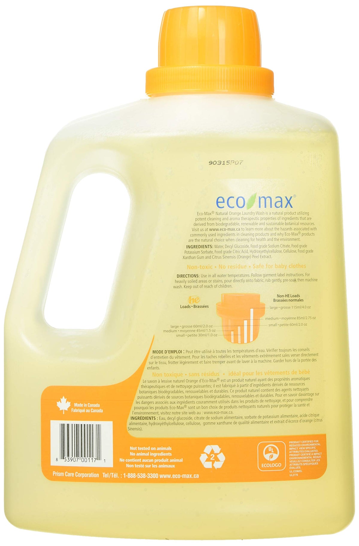Eco Max Orange Laundry Wash, 3 L