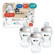 Tommee Tippee Natural Start Baby Bottle, Thicker Feed, 6m+, 340 ml