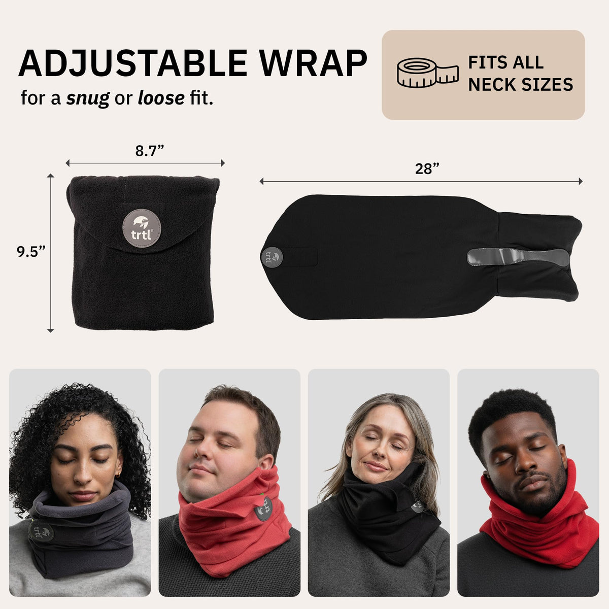 trtl Travel Pillow, Black