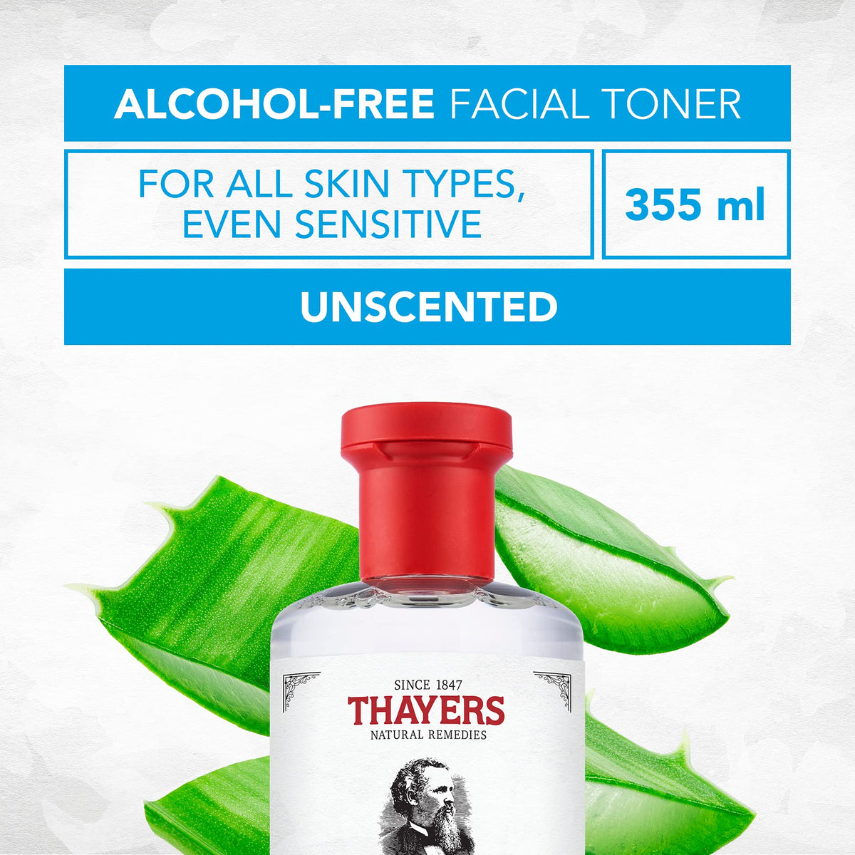 Thayers Alcohol-Free Witch Hazel Unscented Toner, 2 x 355mL
