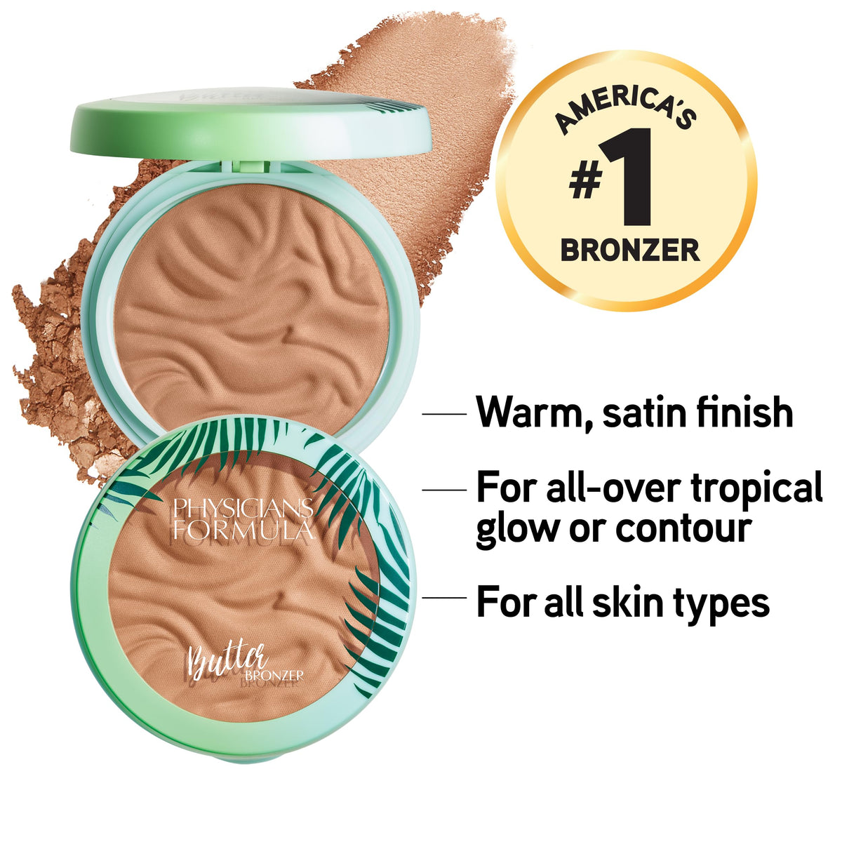 Physicians Formula Murumuru Butter Bronzer, Sun-Kissed, 0.38 Ounce