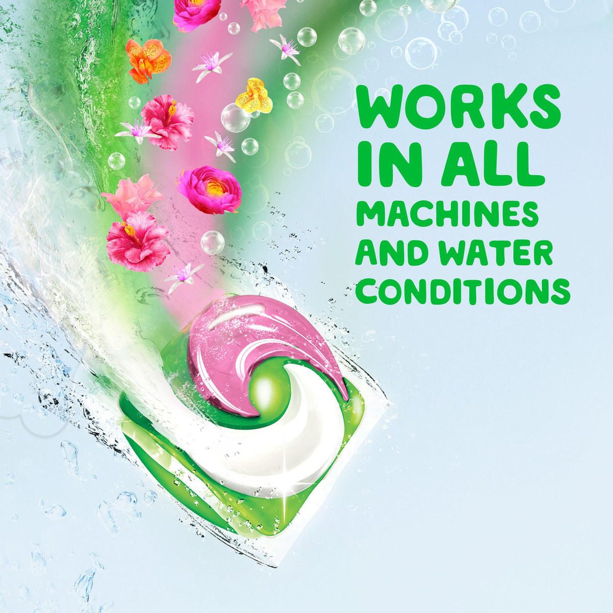 Gain Super Flings Laundry Detergent Pacs, Vibrant, 45 Count