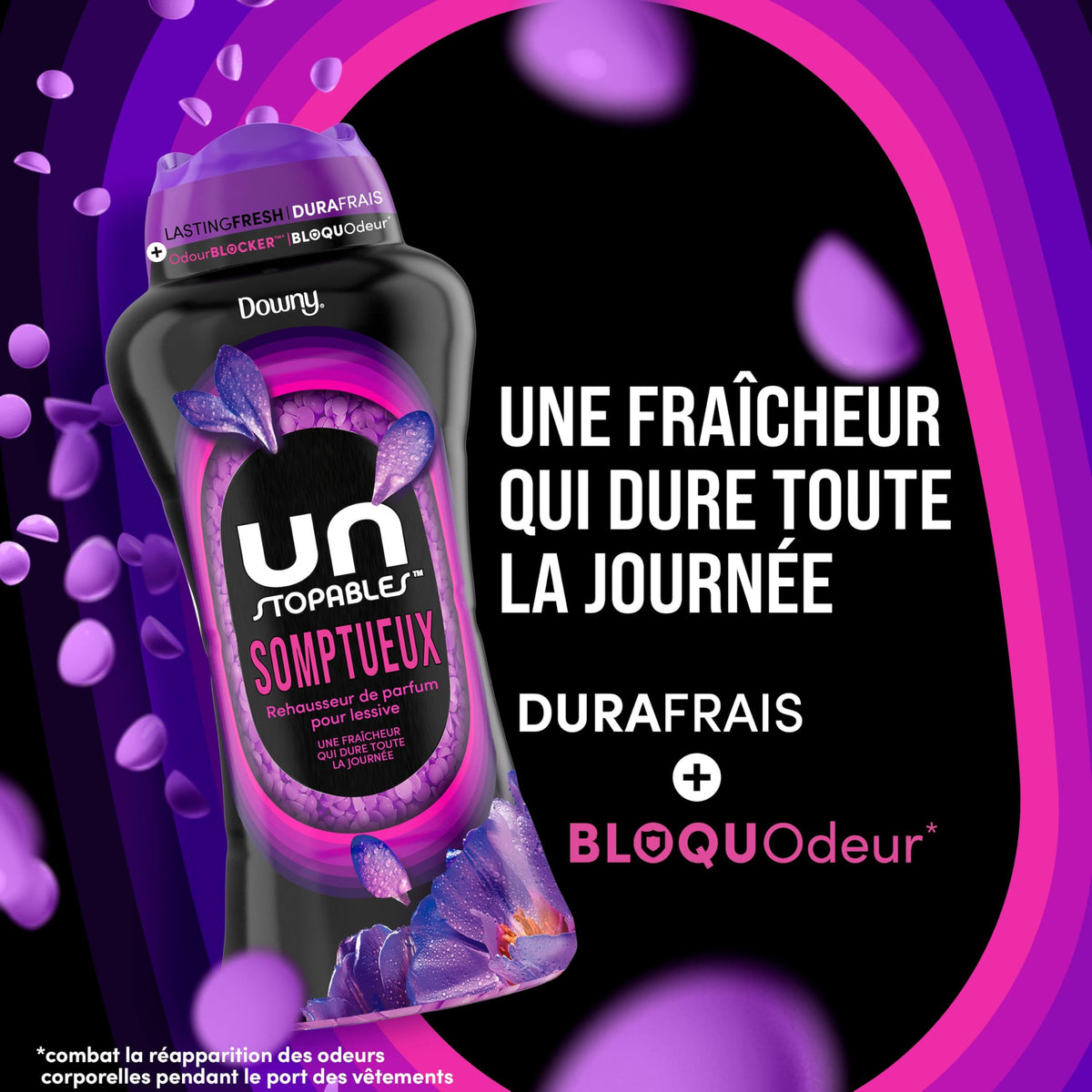 Downy Unstopables In-Wash Scent Booster Beads, Lush, 853 g