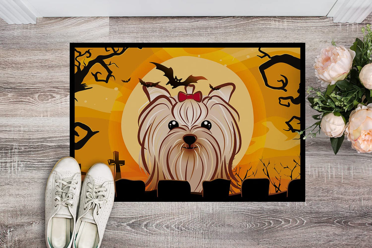 Caroline's Treasures BB1762JMAT Yorkie Terrier Door Mat, 24x36 Inch