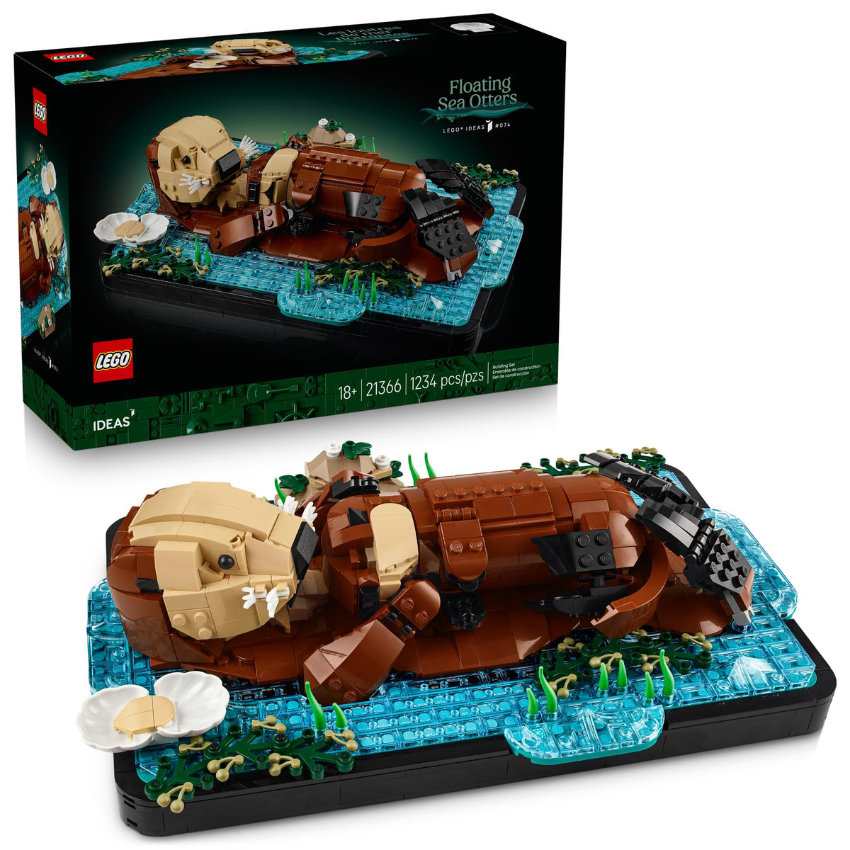 LEGO Ideas Floating Sea Otters Building Set, 21366