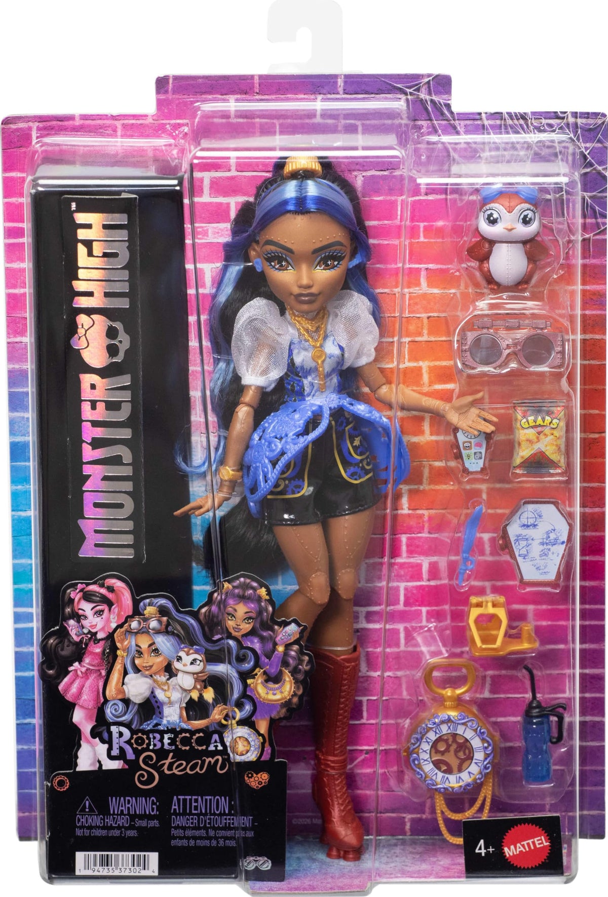 Monster High Robecca Steam Doll with Pet Penguin Captain Penny