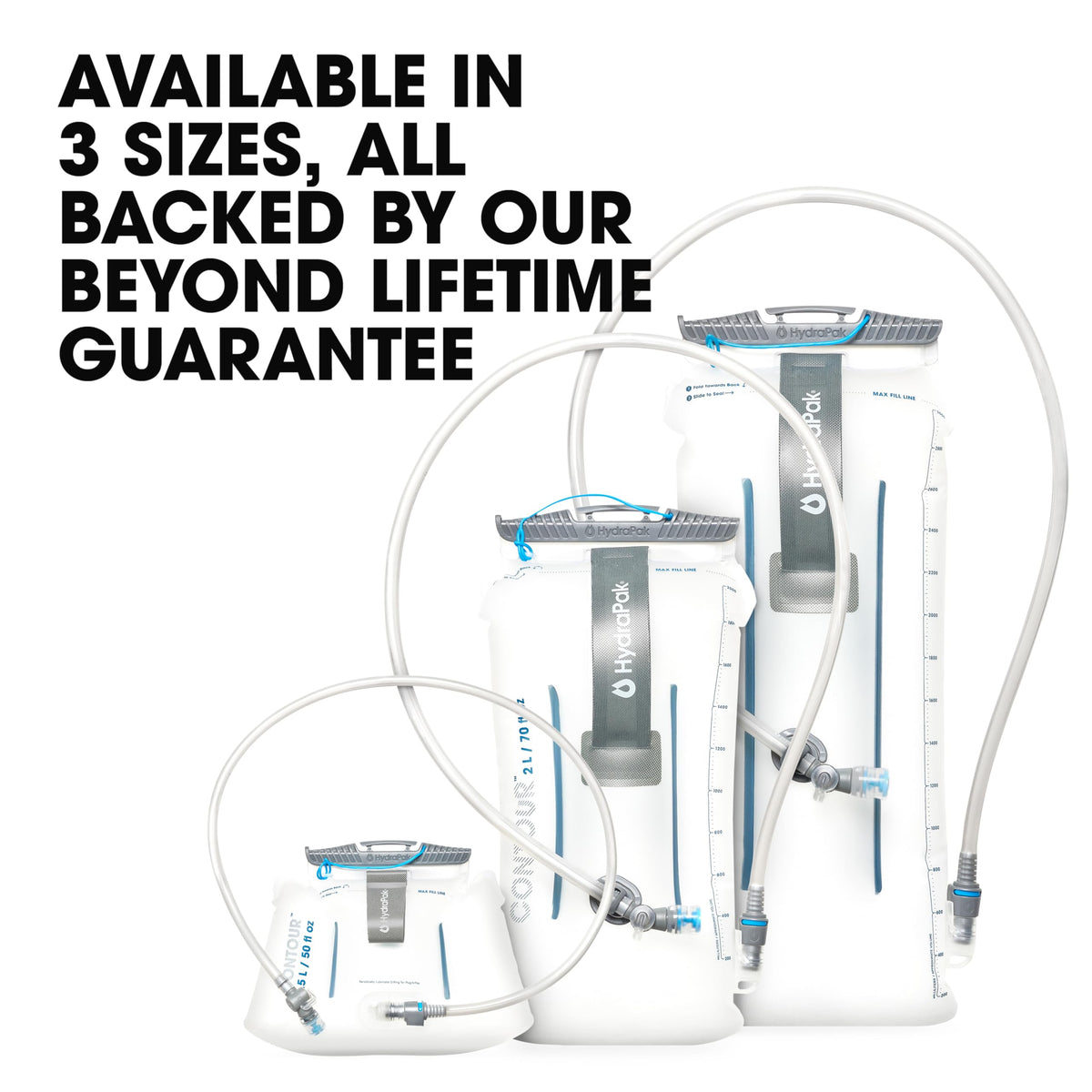 HydraPak Contour Hydration Reservoir, 2L, Clear