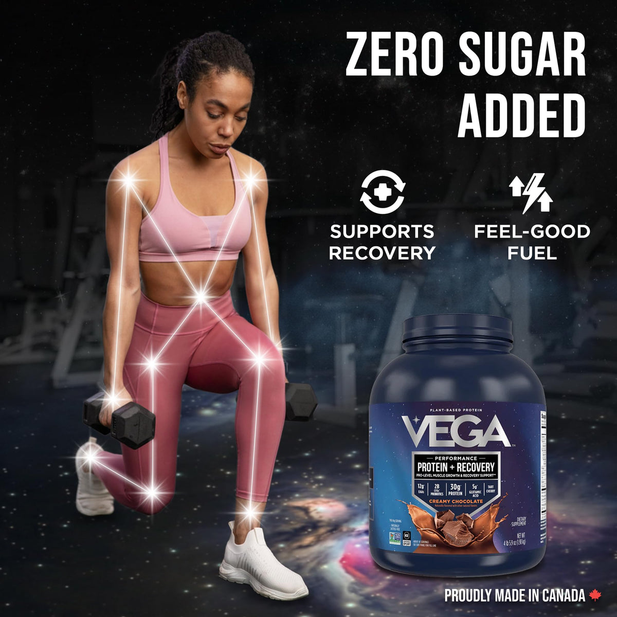 Vega Protein + Recovery Protein Powder, Chocolate, 1.98 kg