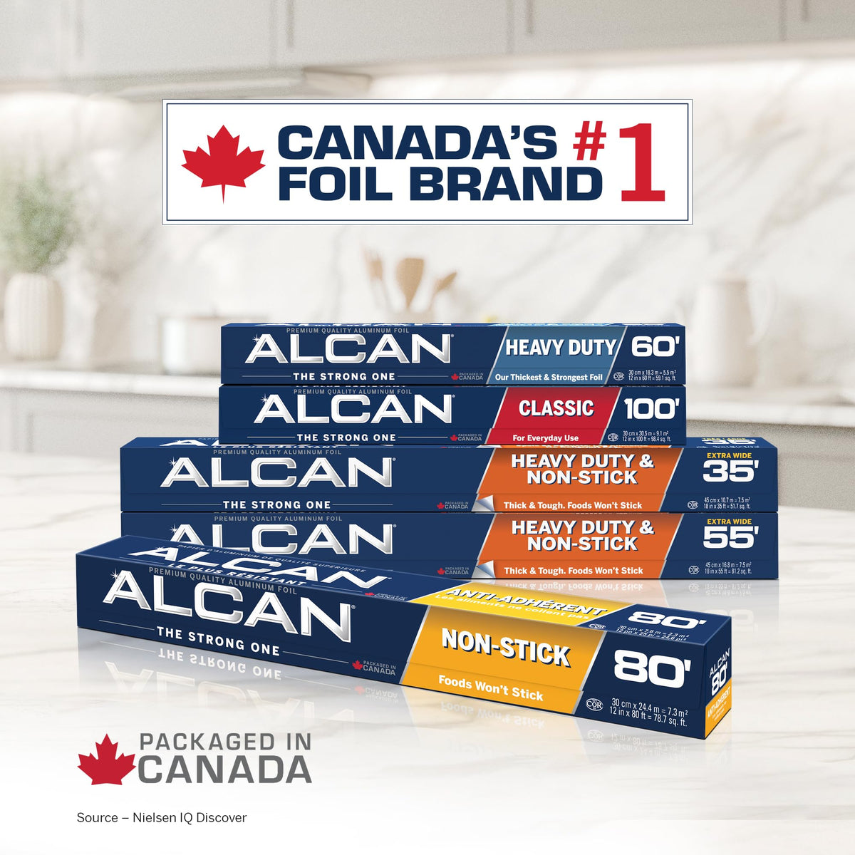 Alcan Heavy Duty Aluminum Foil, 12 in x 60 ft, 2-Pack