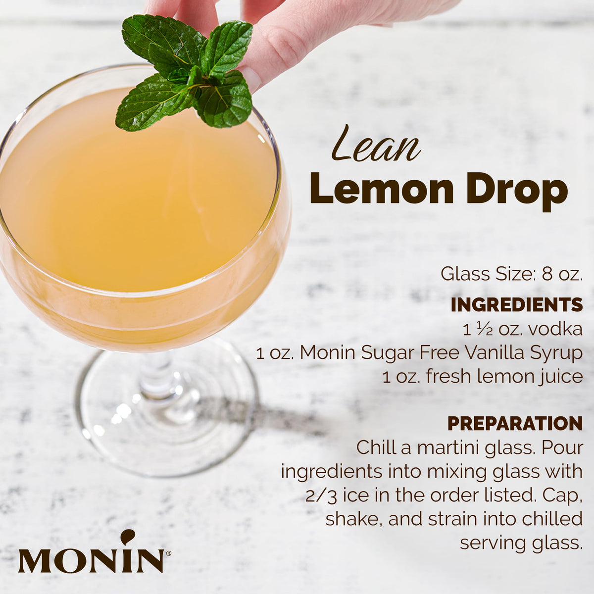 Monin Sugar Free Vanilla Syrup, 33.8 fl oz
