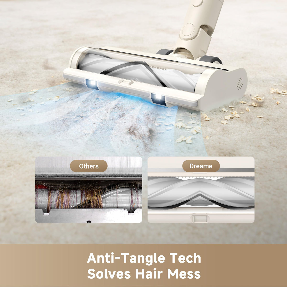dreame R10 Pure Cordless Stick Vacuum, White
