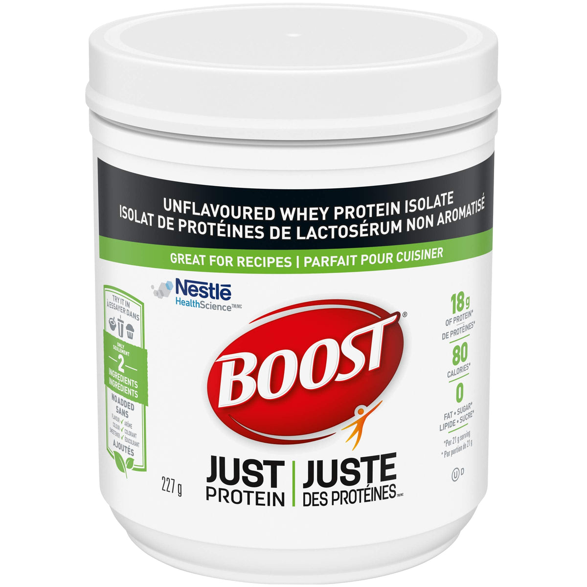 Boost JUST Protein Unflavoured Instant Whey Protein Isolate, 227g