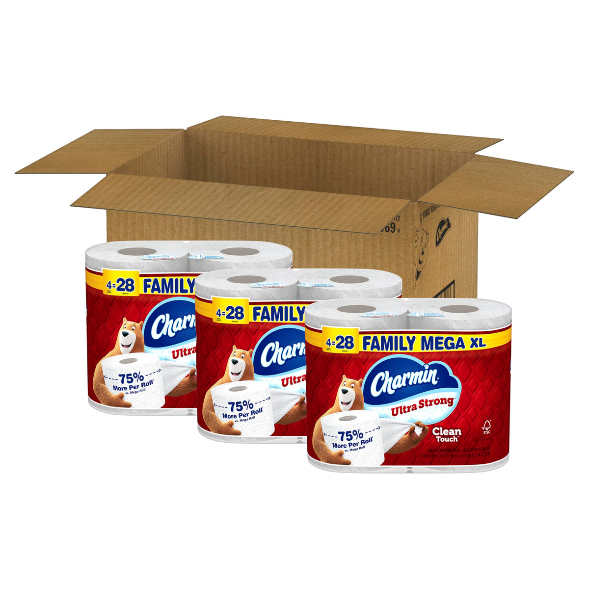Charmin Ultra Strong Toilet Paper, 12 Family Mega XL Rolls