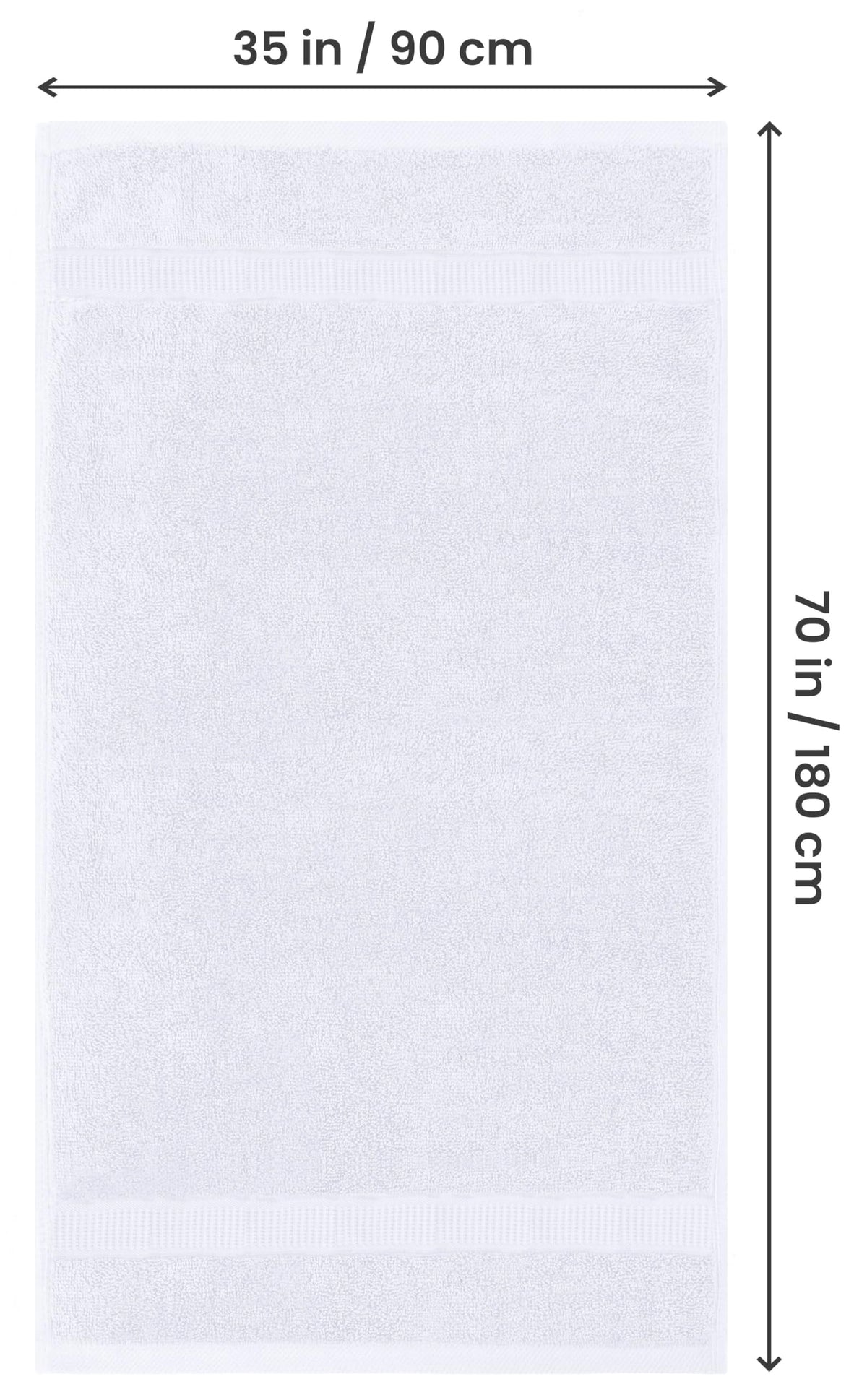 Utopia Towels Jumbo Bath Sheets, 35 x 70 in, White, 2-Pack