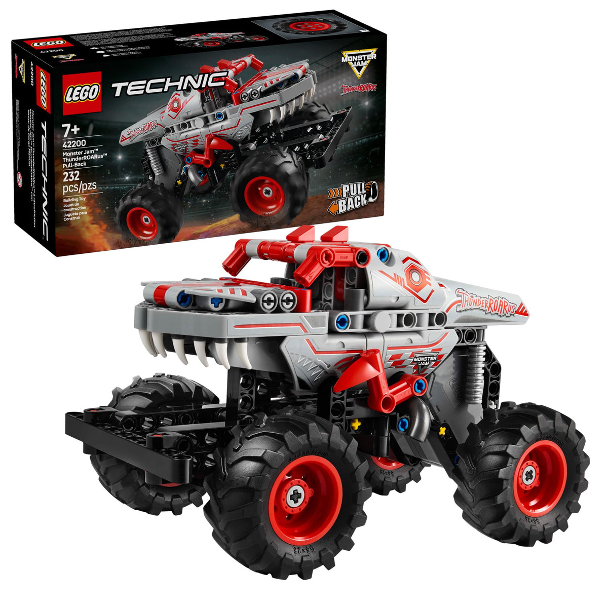 LEGO Technic Monster Jam ThunderROARus Pull-Back Truck, 42200